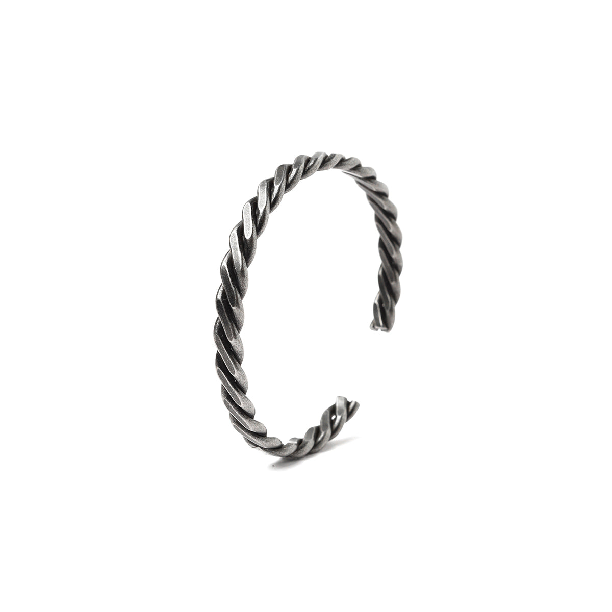 Gunmetal Spiral Forge Bracelet