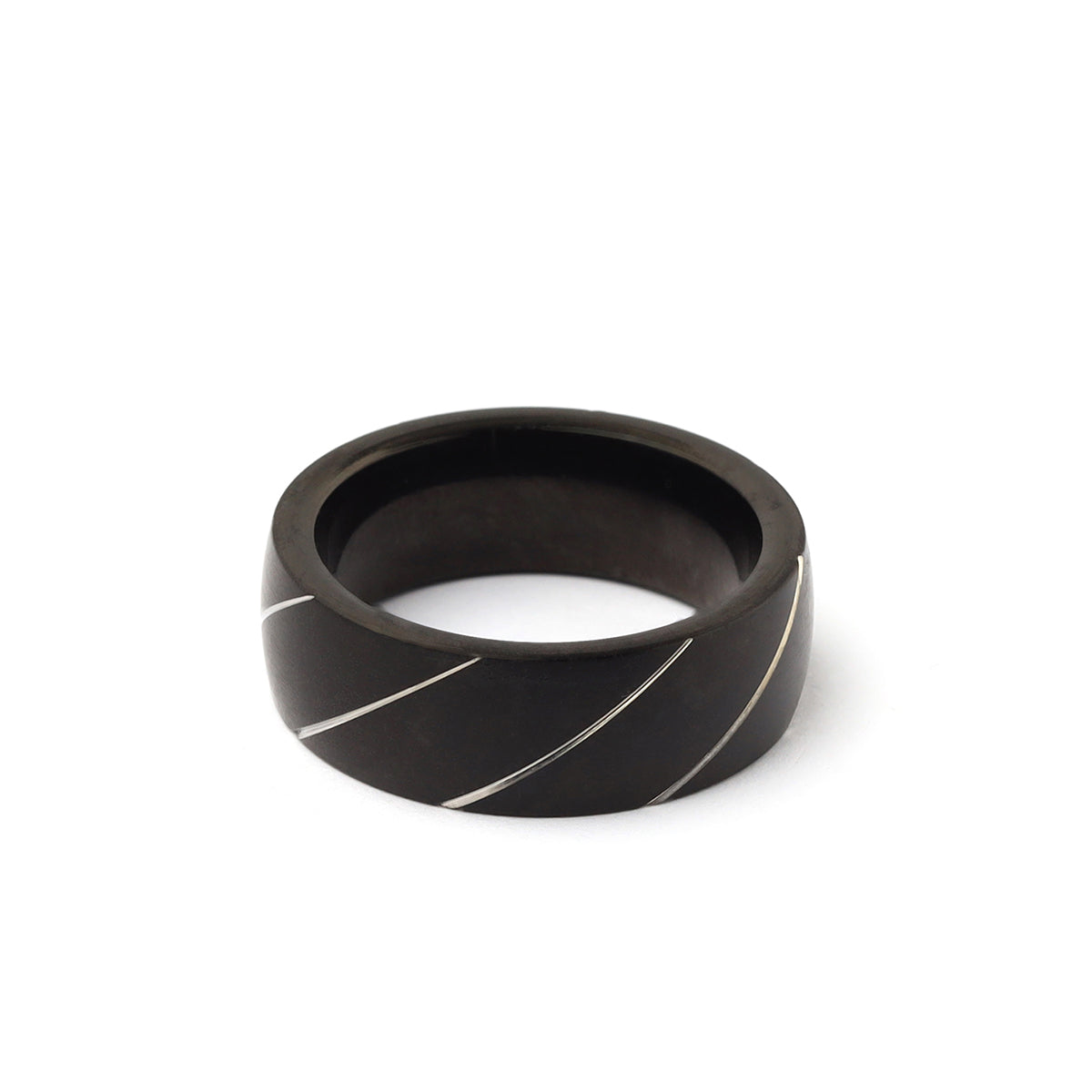 Stealth Elegance Black Band Ring